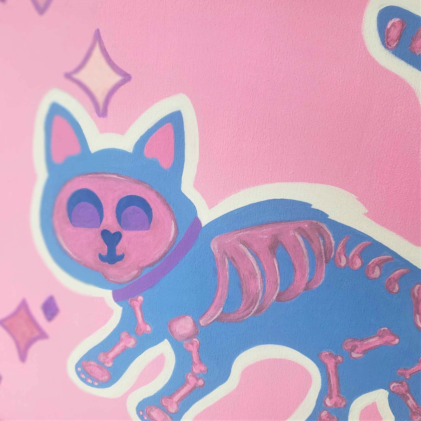 Skele-Kitty Canvas and Prints