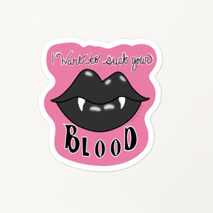 Suck Your Blood Vampire Lips Sticker