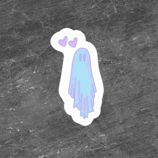 Heart Ghost Sticker