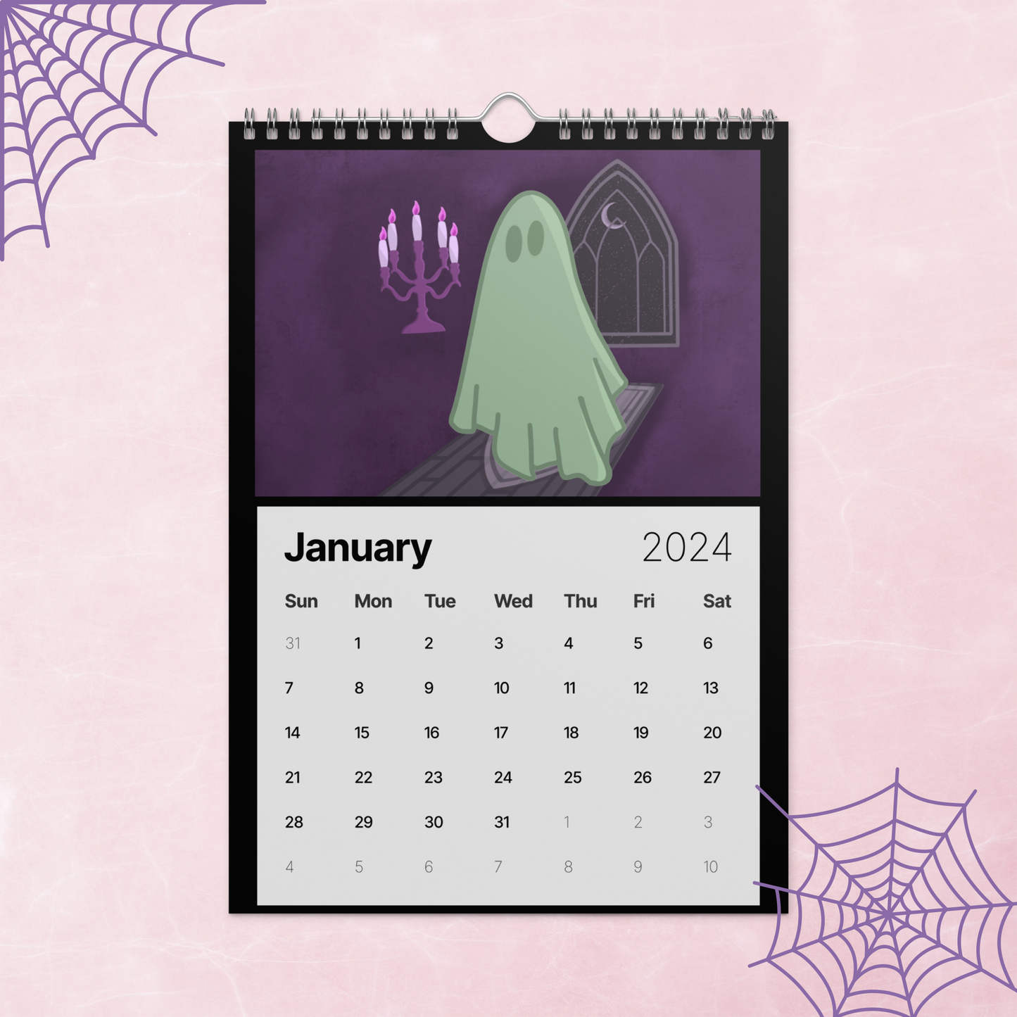 2024 Creepy-Cute Wall Calendar